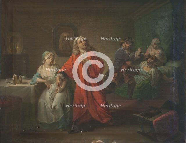 The Maternity Ward, Act III, Scene 6; Holberg Gallery, 1810. Creator: Christian August Lorentzen.