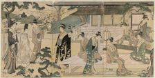 The Matsukaze Chapter of the Tale of Genji (from the series The Tale of Genji…, c. 1791. Creator: Ch?bunsai Eishi (Japanese, 1756-1829)