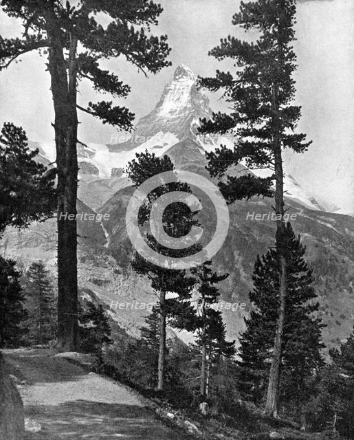 The Matterhorn as seen from the Riffel path, the Alps, 20th century. Artist: Unknown