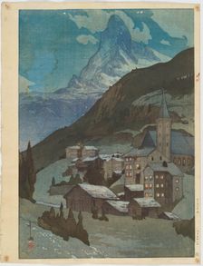 The Matterhorn at Night, 1925. Creator: Hiroshi Yoshida