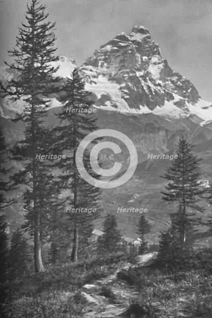 'The Matterhorn From the Italian Side, Forest of Brueil', 1917. Artist: Donald McLeish.