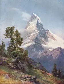 The Matterhorn from Riffelberg 1917. Artist: C Angerer & Goschl