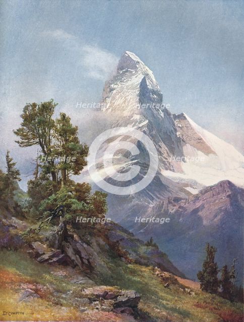 'The Matterhorn from Riffelberg', 1917. Artist: C Angerer & Goschl.