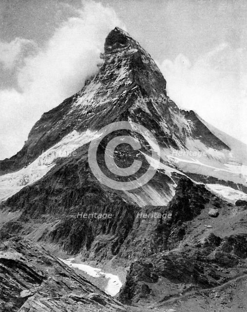 The Matterhorn, the Alps, 20th century. Artist: Unknown