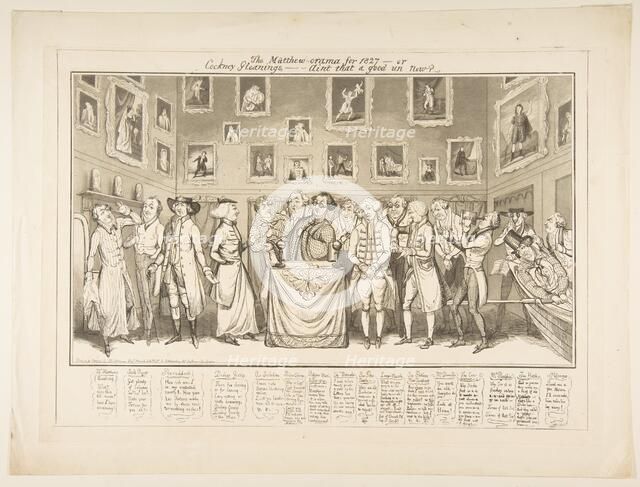 The Matthew-orama for 1827-or Cockney Gleanings,-Aint that a good un now?, March 26, 1827. Creator: Thomas Howell Jones.