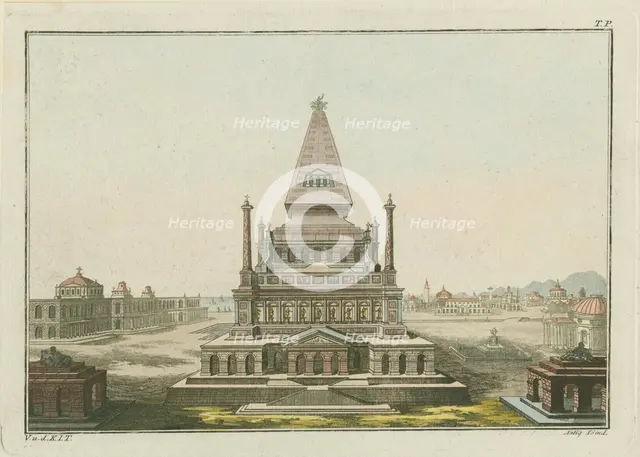 The Mausoleum at Halicarnassus, 1801. Creator: Fischer von Erlach, Joseph Emanuel (1693-1742).