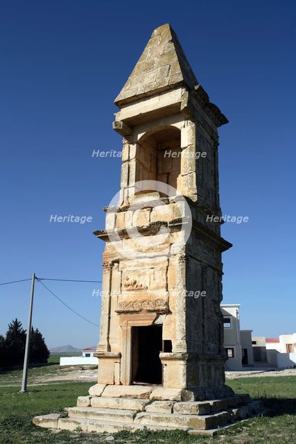The mausoleum of the Julii, Maktar, Tunisia. Creator: Samuel Magal.