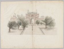 The Mausoleum of Akbar at Secundrabad, early 19th century. Creator: Unknown