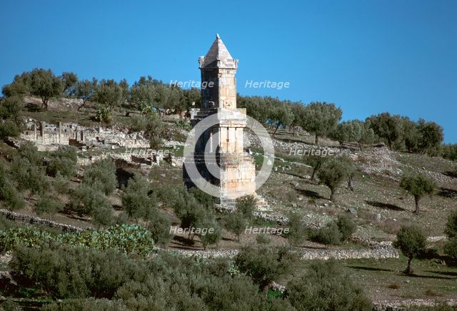 The Mausoleum of Atchan, with a phoenician inscription. Artist: CM Dixon Artist: Unknown