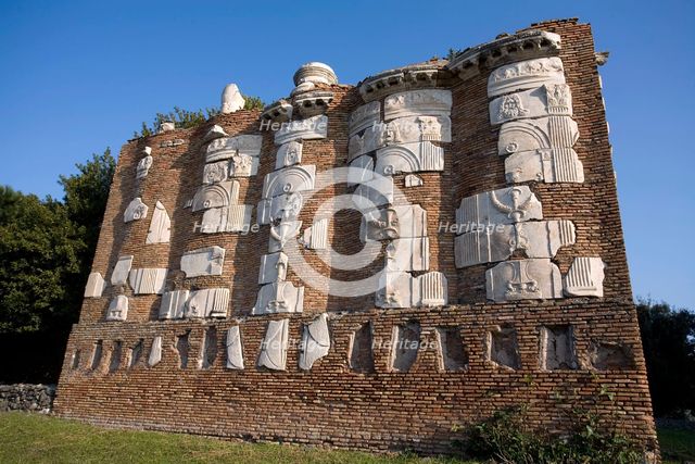 The mausoleum of Consul Messala on the Via Appia, Rome, Italy. Creator: Samuel Magal.
