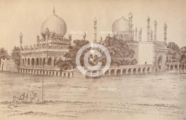 'The Mausoleum of Ibrahim Shah, King of Bijapur, at Bijapur', 1821, (1936). Creator: Unknown.
