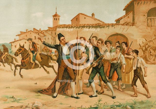 "The Mayor of Móstoles declares the Homeland in danger", 1892.  Creator: Unknown.