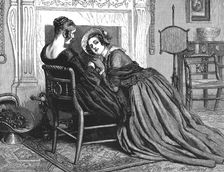 The Mayor of Casterbridge, by Thomas Hardy. She knelt down on the hearth 1886. Creator: Robert Barnes