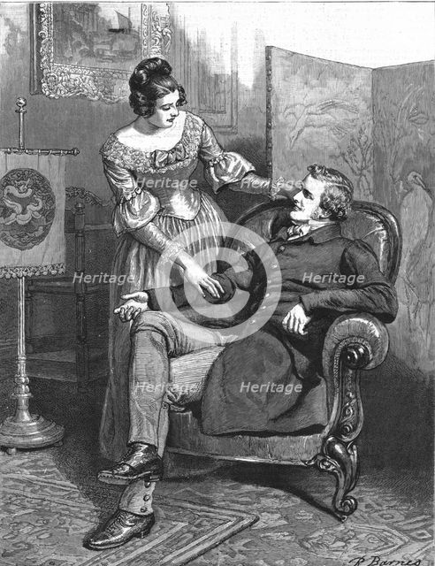'The Mayor of Casterbridge, by Thomas Hardy. "Well, Lucetta, I've a bit of news for ye"', 1886. Creator: Robert Barnes.