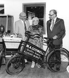 The Mayor of Redbridge with Jewish bakers, London, 1986. Creator: Sidney Harris