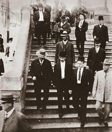 The McNamaras on their way back to jail having changed their pleas to guilty, 1911
