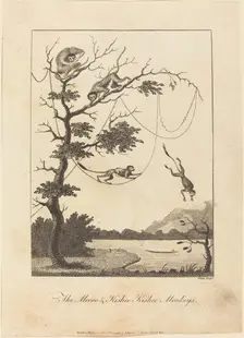 The Mecoo & Kisbee Kishee Monkeys, 1793. Creator: William Blake