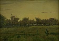 The Meadow near the Artist's House at Farimagsvej outside Copenhagen, 1855. Creator: Vilhelm Kyhn