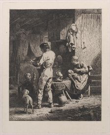 The Meal, 1864. Creator: Charles Emile Jacque