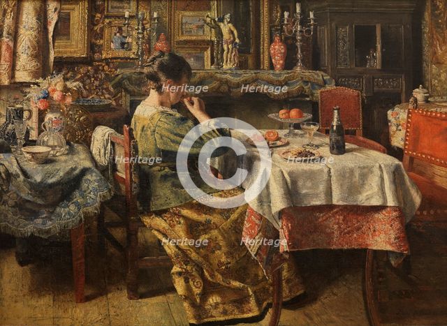 The Meal, 1885. Creator: Henri Jean Augustin de Braekeleer.