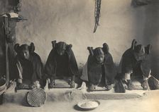The mealing trough-Hopi, c1906. Creator: Edward Sheriff Curtis