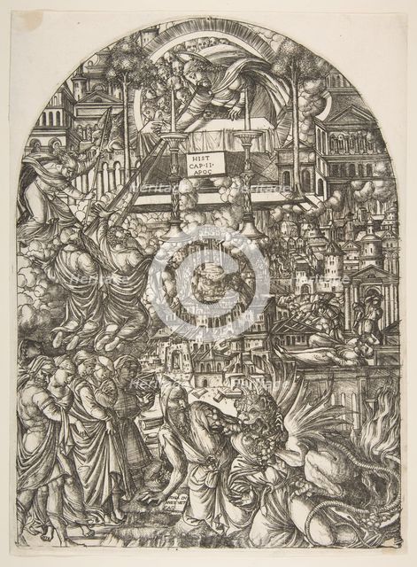 The Measurement of the Temple, from the Apocalypse.n.d. Creator: Jean Duvet.