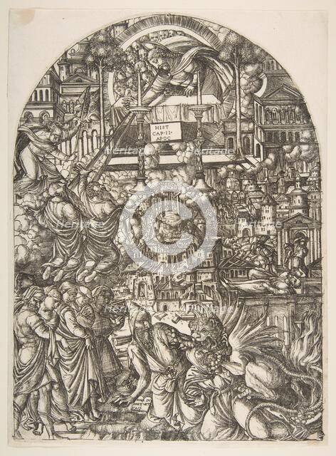The Measurement of the Temple, from the Apocalypse.n.d. Creator: Jean Duvet.