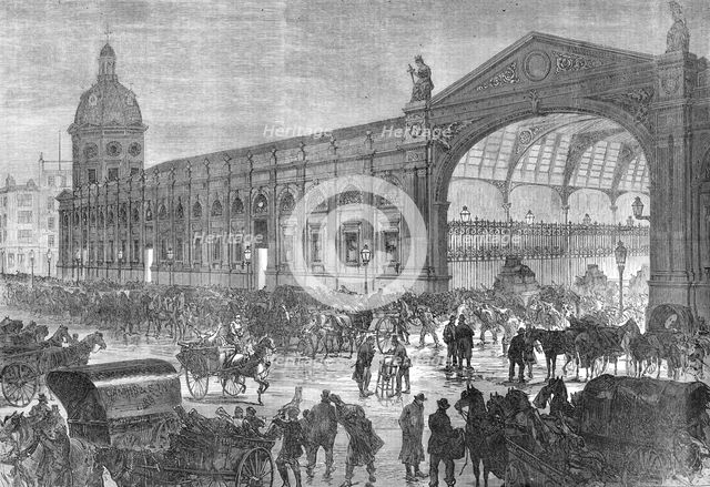 The Meat Market, Smithfield, at two in the morning, 1870. Creator: Unknown.