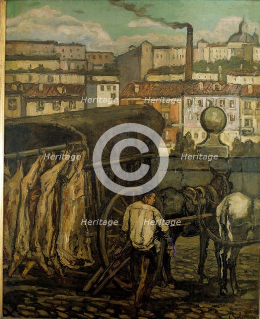 'The meat wagon', 1919. Creator: José Gutiérrez Solana.