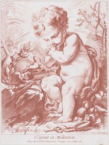 The Meditating Child, ca. 1760. Creator: Louis Marin Bonnet