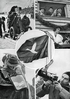 The media in action, Winter Olympic Games, Garmisch-Partenkirchen, Germany, 1936