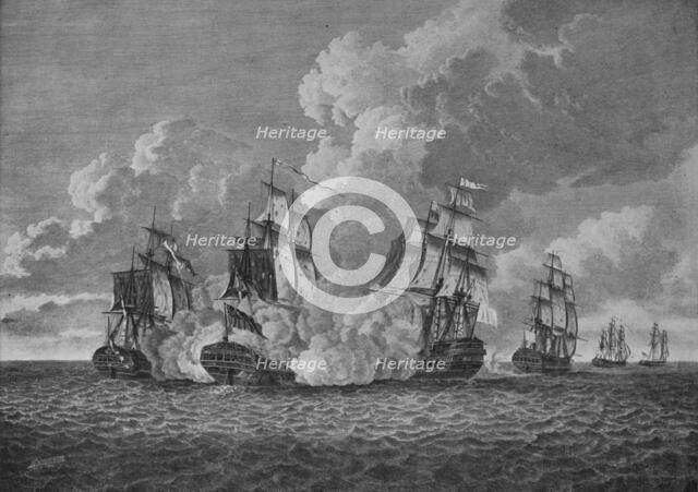 'The 'Mediator' and the 'Alexander', c1784. Artist: Dominic Serres.