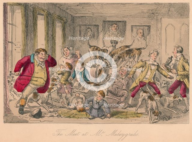 'The Meet at Mr. Muleygrubs', 1854. Artist: John Leech.
