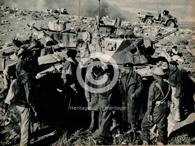 'The Meeting at El Duda. On 26 November the Tobruk garrison took El Duda', 1941 (1944). Artist: Unknown.