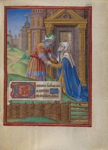The Meeting at the Golden Gate; Book of Hours, about 1480-1490. Creator: Georges Trubert