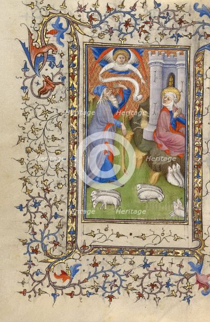 The Meeting at the Golden Gate; Book of Hours, about 1410. Creator: Unknown.