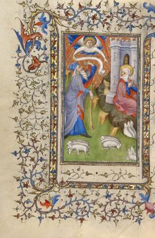 The Meeting at the Golden Gate; Book of Hours, about 1410. Creator: Unknown