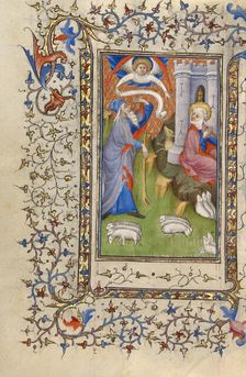 The Meeting at the Golden Gate; Book of Hours, about 1410. Creator: Unknown