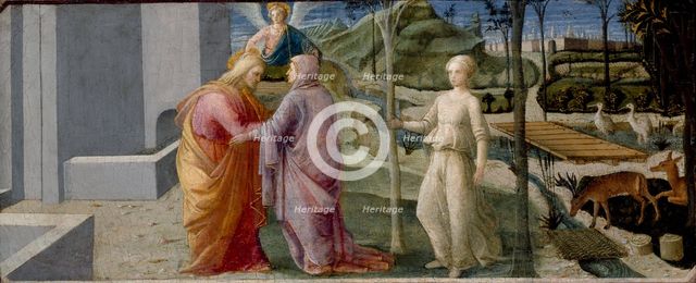 The Meeting at the Golden Gate, c1440-1445. Artist: Filippo Lippi.