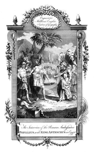 The meeting between the Roman Ambassador, Popillius, and King Antiochus, Egypt, c18th century. Artist: Unknown