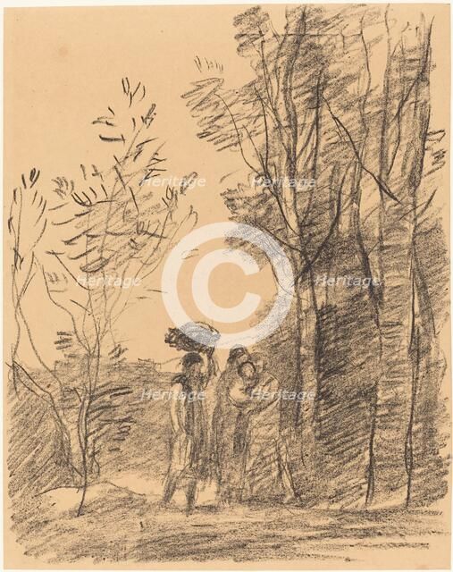 The Meeting in the Woods (La Rencontre du bosquet), 1871. Creator: Jean-Baptiste-Camille Corot.