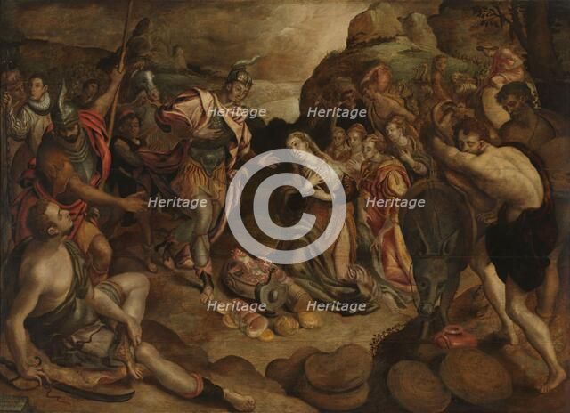The Meeting of David and Abigail, 1583. Creator: Christiaen Jansz van Bieselingen.