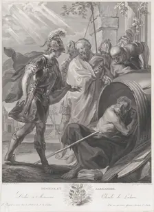 The meeting of Diogenes of Sinope and Alexander the Great, 1784. Creator: Quirin Mark