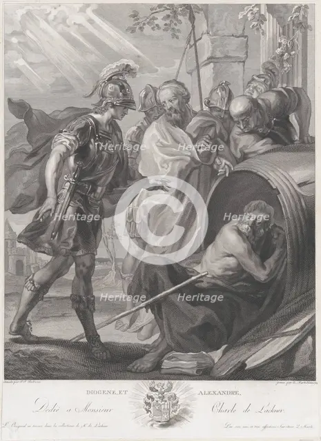 The meeting of Diogenes of Sinope and Alexander the Great, 1784. Creator: Quirin Mark.