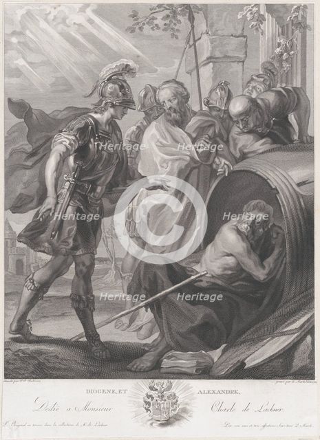 The meeting of Diogenes of Sinope and Alexander the Great, 1784. Creator: Quirin Mark.
