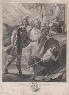 The meeting of Diogenes of Sinope and Alexander the Great, 1784. Creator: Quirin Mark