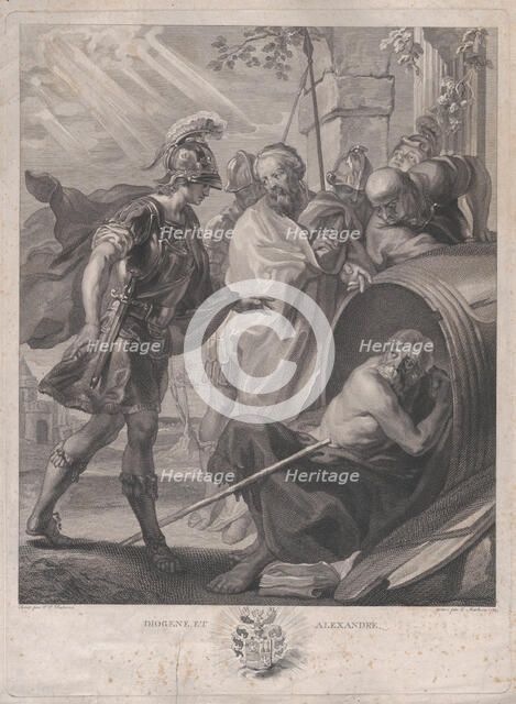 The meeting of Diogenes of Sinope and Alexander the Great, 1784. Creator: Quirin Mark.