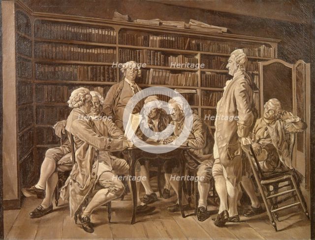 The Meeting of Encyclopédistes at Diderot's Home, 1859.