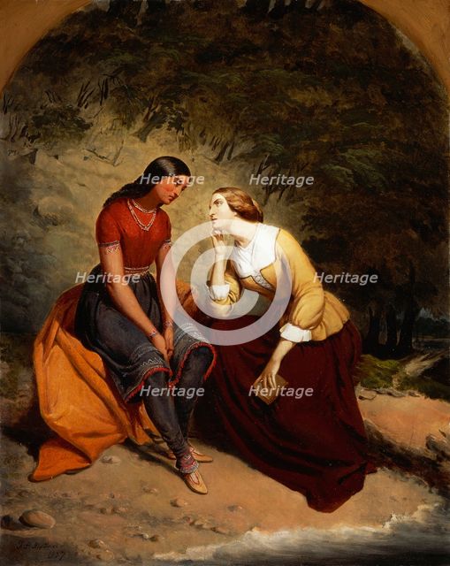 The Meeting of Hetty and Hist, 1857. Creator: Tompkins H Matteson.
