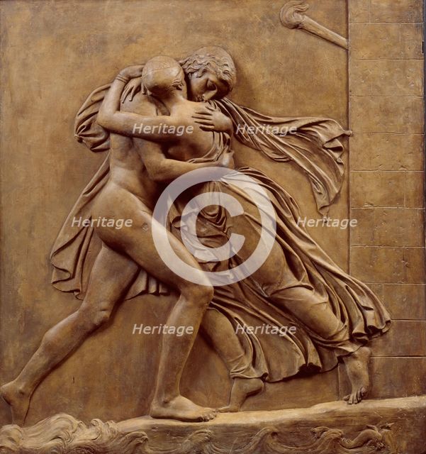 The Meeting of Hero and Leander, c1842. Creator: John Gibson.